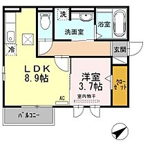 cle du bonheur 2番館 101 ｜ 静岡県沼津市岡宮688-1（賃貸アパート1LDK・1階・37.77㎡） その2