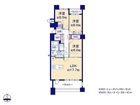 3LDK 間取り