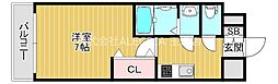 JR大阪環状線 鶴橋駅 徒歩7分の賃貸マンション 8階1Kの間取り