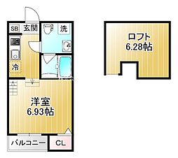 セレージャ 1Kの間取図画像