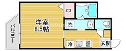 リヴェール小路 1Kの間取図画像