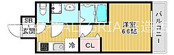ESLEAD大阪城南GRANDUX 1Kの間取図画像