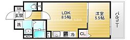 リアライズ今里南 1LDKの間取図画像