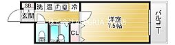 プリヴェ1号館 1Kの間取図画像