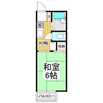 サンシティカナメ  ｜ 長野県諏訪市大字豊田（賃貸アパート1K・2階・20.44㎡） その2