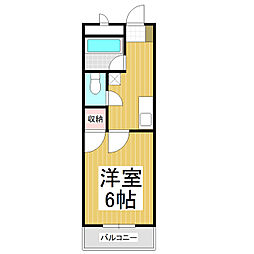 レジデンス923岡谷 1Kの間取図画像
