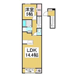 ルミエール赤羽 1LDKの間取図画像