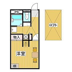 レオパレスNewSouth 1Kの間取図画像