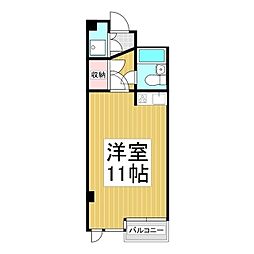 ヤマモトビルディング ワンルームの間取図画像