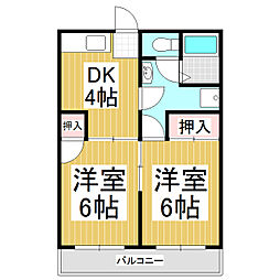 マンションさくらパレス 2Kの間取図画像
