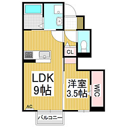 グランツE 1LDKの間取図画像
