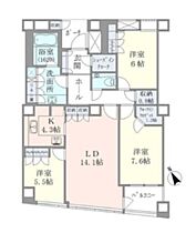 品川Vタワー 2803 ｜ 東京都港区港南2丁目16-7（賃貸マンション3LDK・28階・94.80㎡） その2