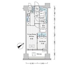 MFPRコート赤坂見附 503 ｜ 東京都港区赤坂4丁目8-7（賃貸マンション1LDK・5階・33.41㎡） その2