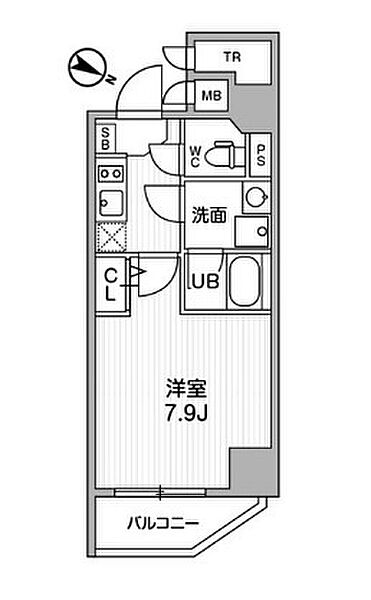 ALTERNA北品川 802｜東京都品川区北品川2丁目(賃貸マンション1K・8階・27.13㎡)の写真 その2