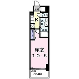 JR京葉線 千葉みなと駅 徒歩14分の賃貸マンション 9階1Kの間取り