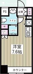 東京メトロ東西線 浦安駅 徒歩2分の賃貸マンション 7階ワンルームの間取り