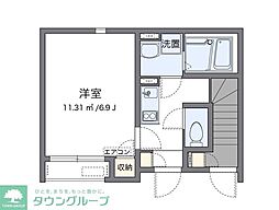 エルムポッケ 1Kの間取図画像