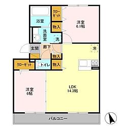ステラルーチェ 2LDKの間取図画像