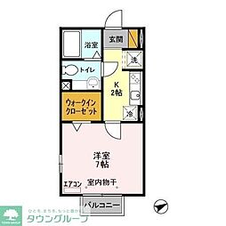 グータンS 1Kの間取図画像