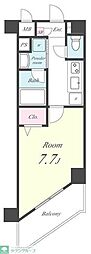 エフコスモ新検見川 1Kの間取図画像