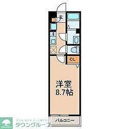 八千代市大和田アパート 1Kの間取図画像