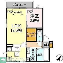 NK香取 1LDKの間取図画像