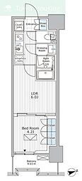 パークアクシス市川 1DKの間取図画像