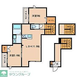 プラムツリー津田沼R&R 2LDKの間取図画像