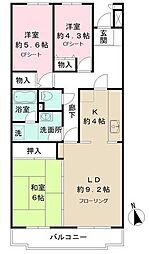 船橋夏見レジデンス 3LDKの間取図画像