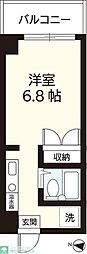 ドエル西船 ワンルームの間取図画像