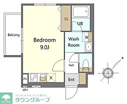 S-FORT船橋海神EAST ワンルームの間取図画像