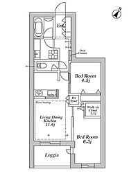 GREEN CREST 2LDKの間取図画像