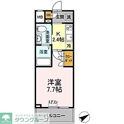 EastSideResidence 1Kの間取図画像