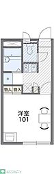 レオパレスカーサ 1Kの間取図画像