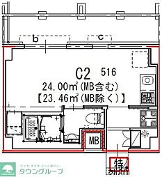 GENOVIA船橋 ワンルームの間取図画像