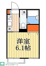 パルハウス妙典 1Kの間取図画像