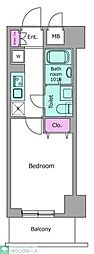 Nステージ西船橋3 1Kの間取図画像