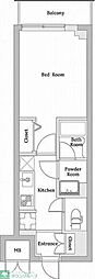 Nステージ下総中山 1Kの間取図画像