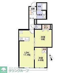 レコルト 2LDKの間取図画像