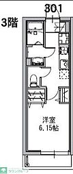 市川市香取2丁目マンション 1Kの間取図画像