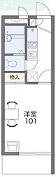 レオパレスニューオンリー1 1Kの間取図画像