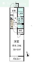 LEO四拾六番館 1Kの間取図画像
