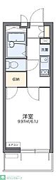 フィオーレ船橋 1Kの間取図画像