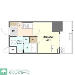 Alvis船橋East 1Kの間取図画像