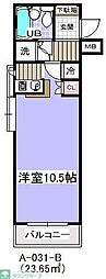 ローズマンションA31番館 ワンルームの間取図画像