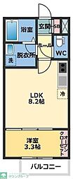 メゾン・ドゥ・アッシュ妙典 1LDKの間取図画像