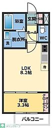 メゾン・ドゥ・アッシュ妙典 1LDKの間取図画像