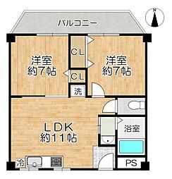 間取図画像 2LDK