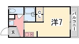 リバーハイツ ワンルームの間取図画像