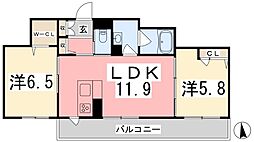 HooperHouse 2LDKの間取図画像
